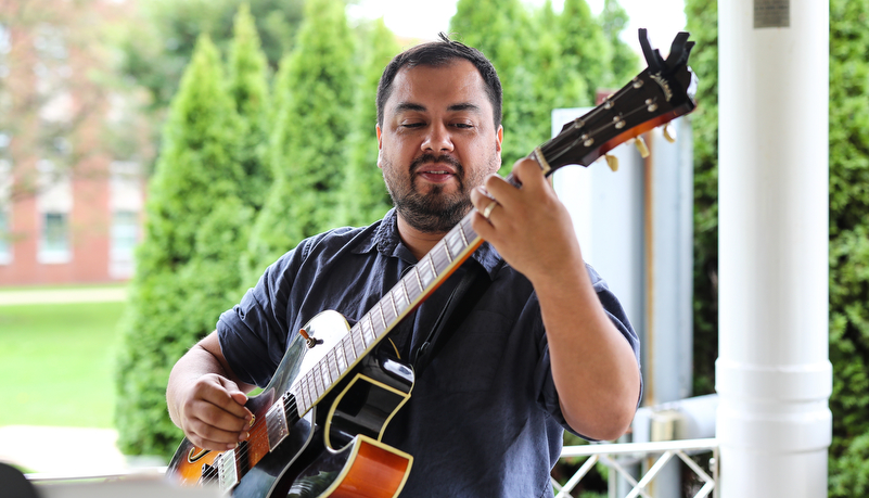 Man playing the guitar