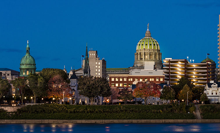 State capitol skyline