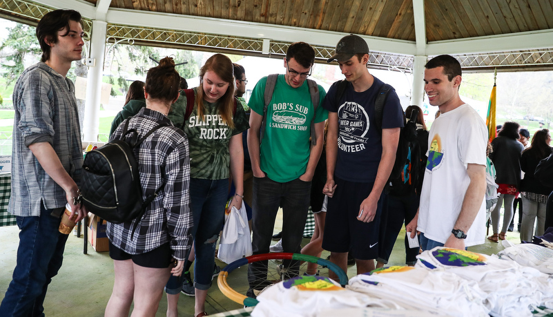 Students playing a game