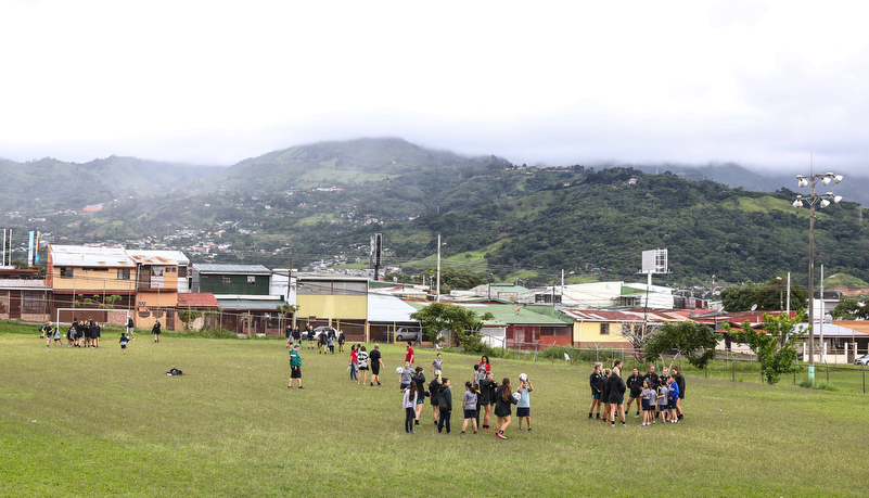 THe school soccer field