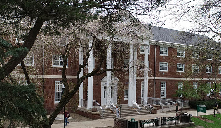 North Hall from a drone