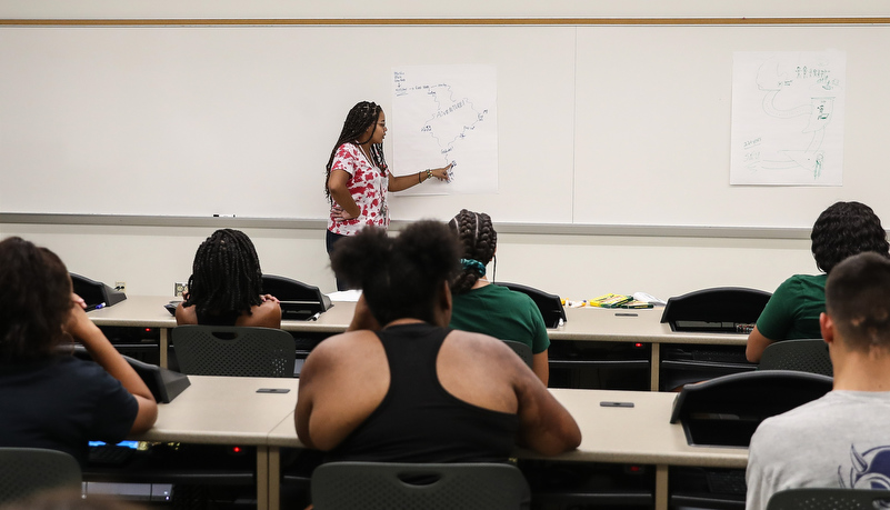 Students during jump start orientation