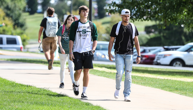 Students walking to class