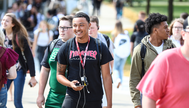 Students on campus