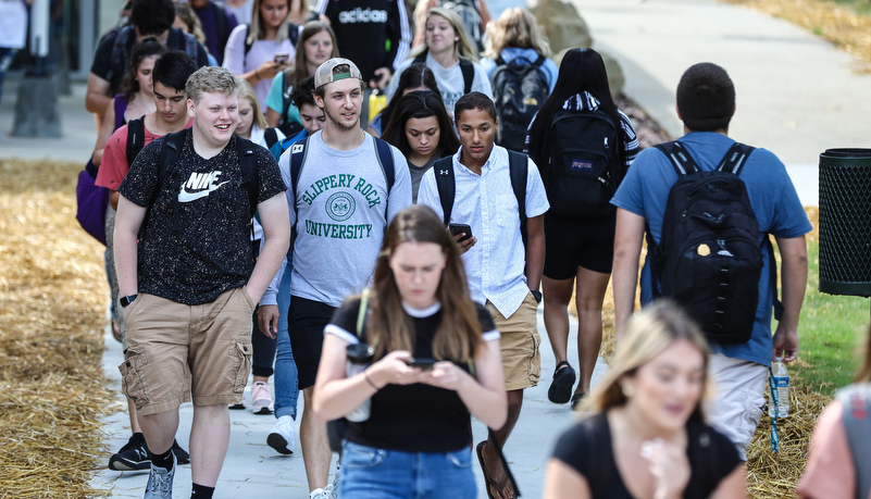 Students on campus