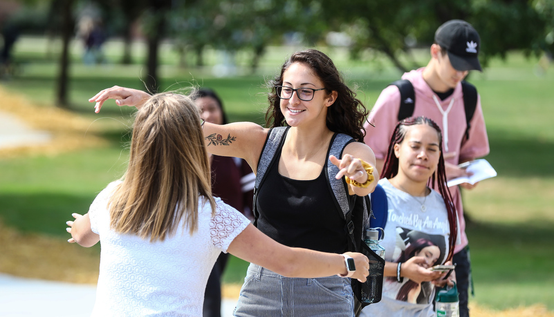 Students on campus