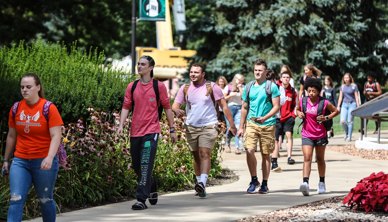 Students on campus