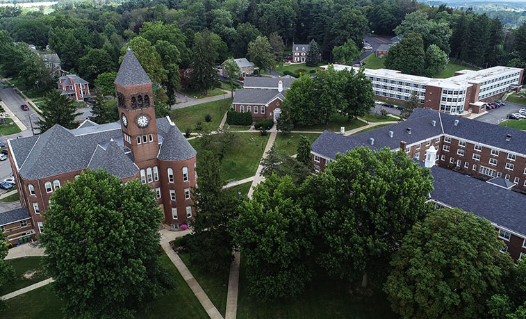 Upper campus from a drone