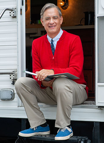 Tom Hanks as Fred Rogers, photo courtesy of Sony Pictures