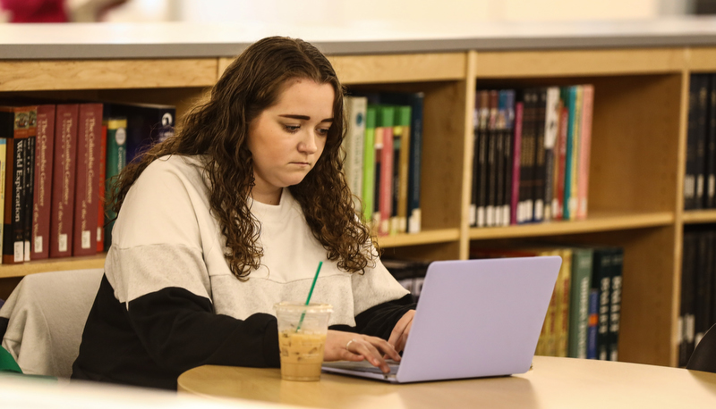 Students studying for finals