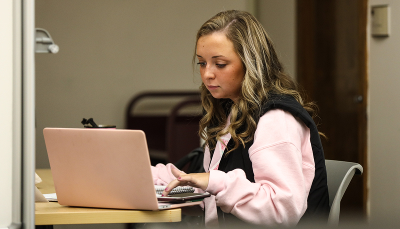 Students studying for finals