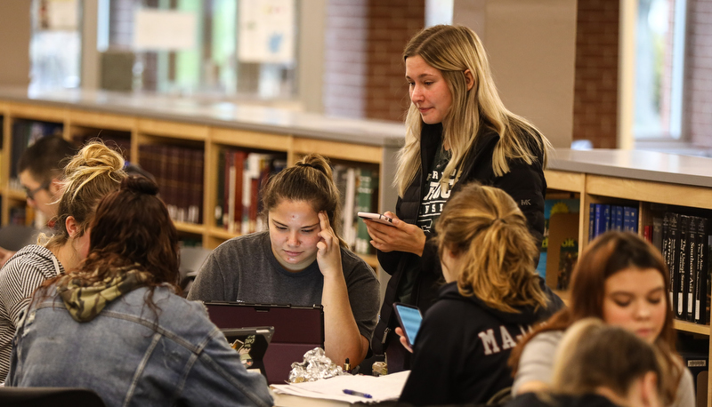 Students studying for finals