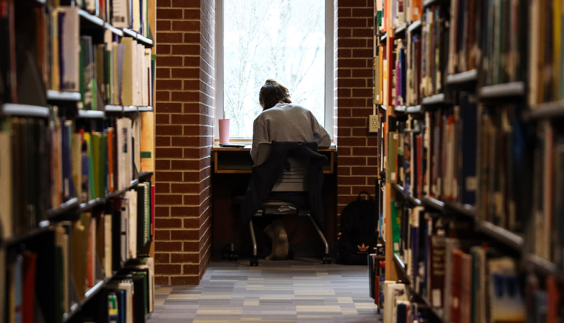 Students studying for finals