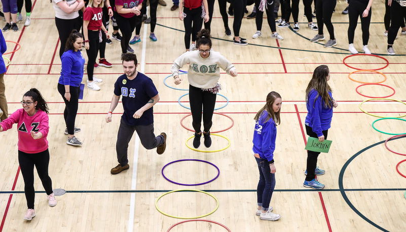 Rock paper siccors game being played