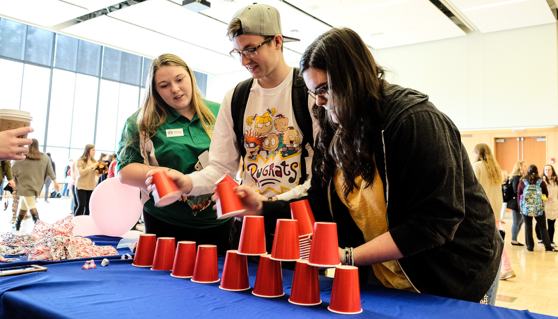 Students playing a game