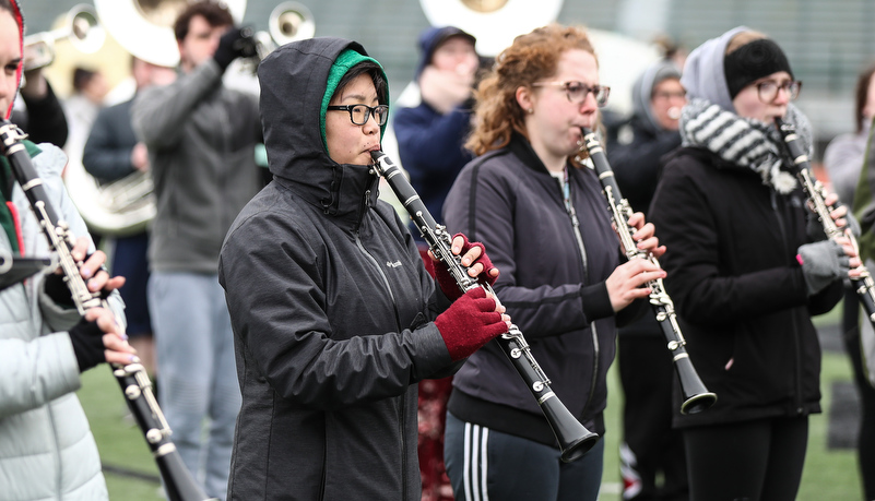 Marching band on the field