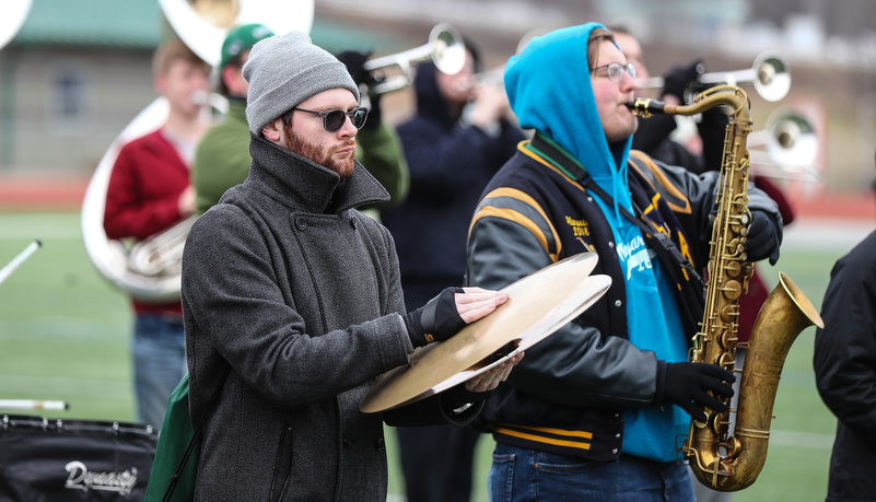 Marching band on the field