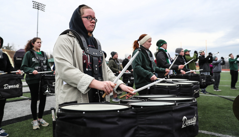 Marching band on the field