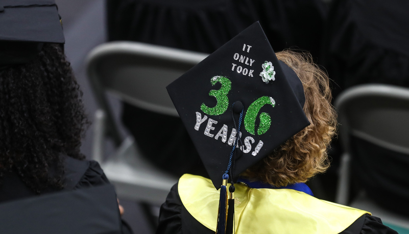 Decorated cap reading It only took 36 years