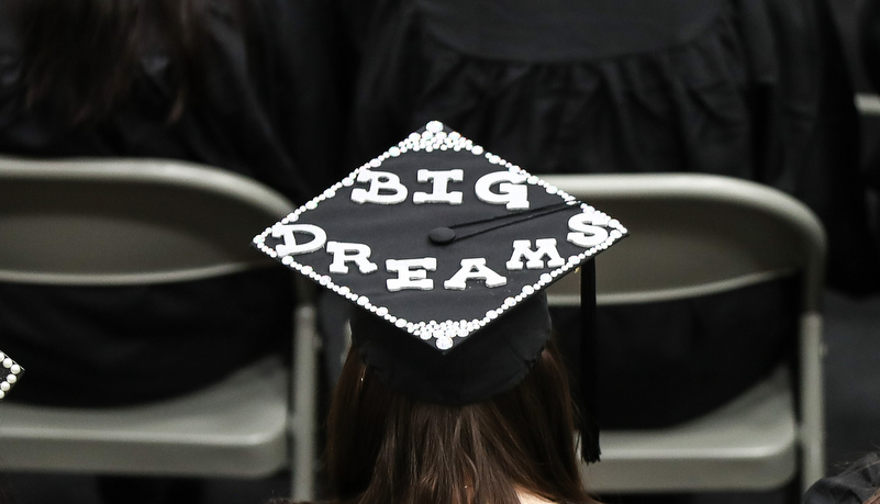 Decorated cap reading Big Dreams