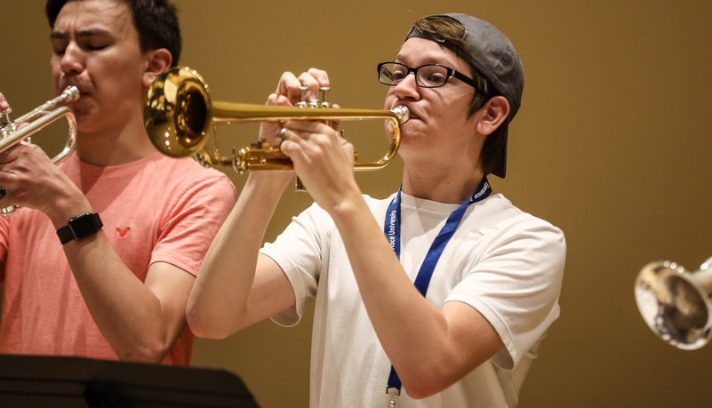 Students playing Jazz music