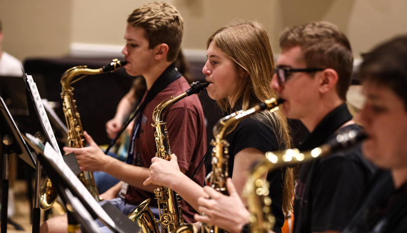 Students playing Jazz music