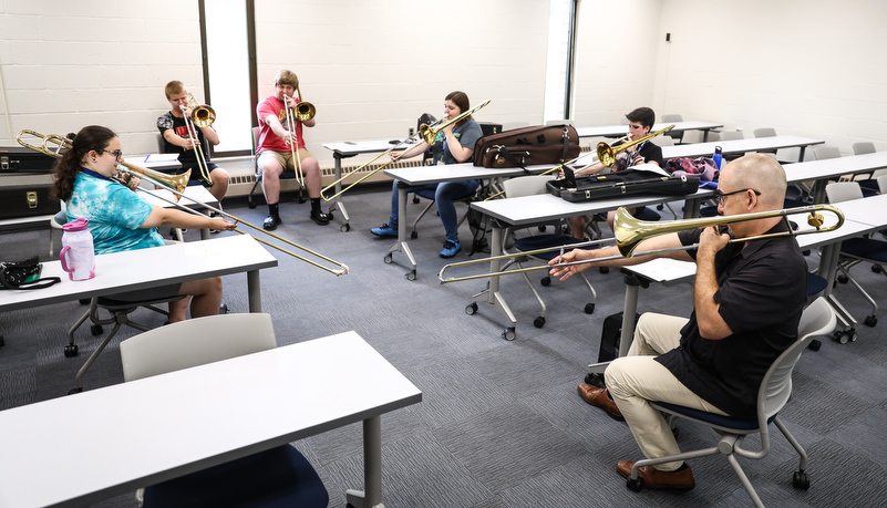 Students playing Jazz music