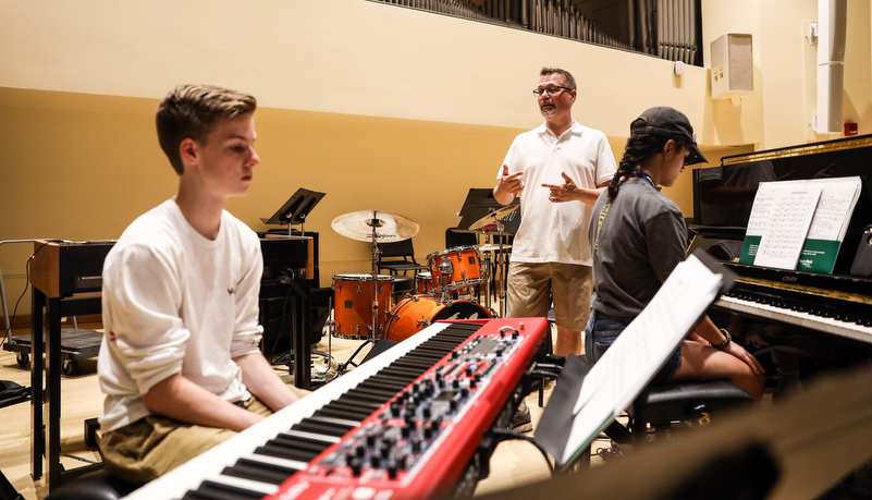 Students playing Jazz music