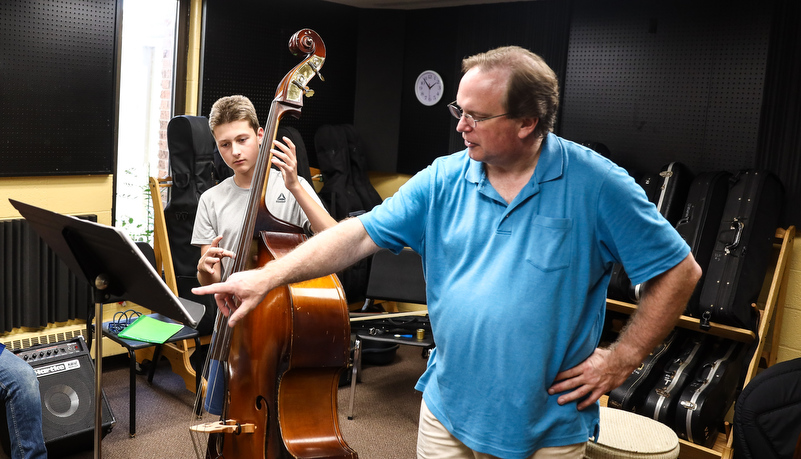 Students playing Jazz music