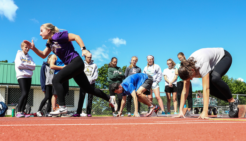 sprinters learn technique