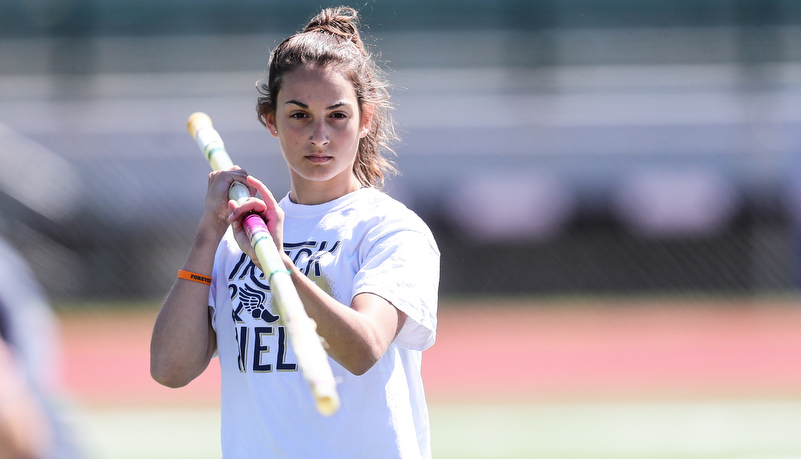 pole vaulter learning a new technique