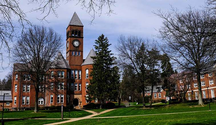 Old Main in spring