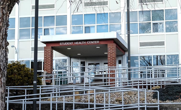 Student Health center on campus