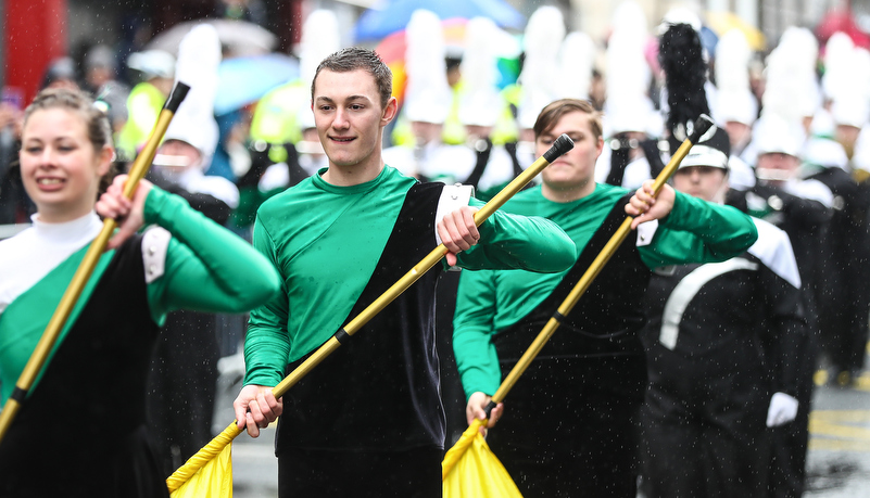 Color guard marching