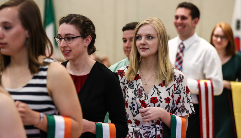 Students entering the ceremony