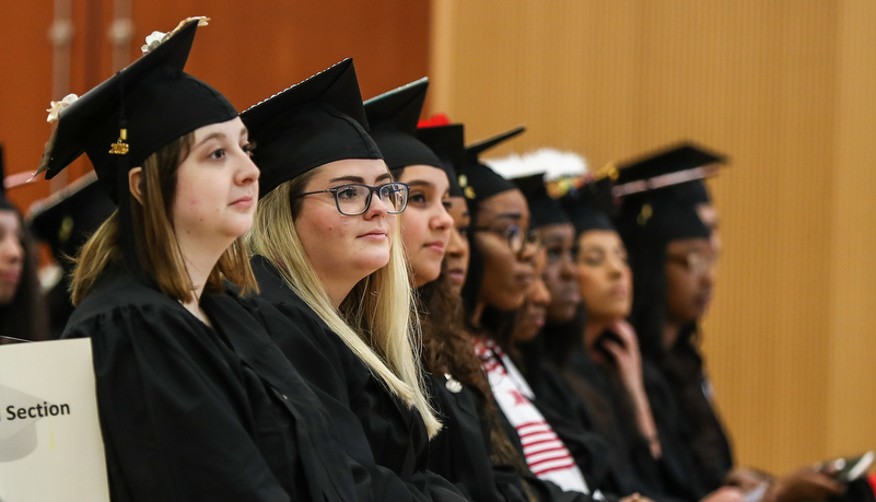 Student wait to be announced