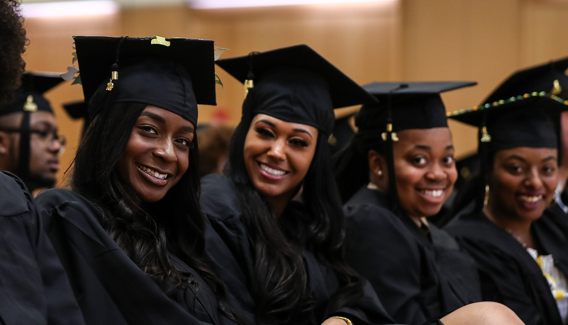 Student wait to be announced