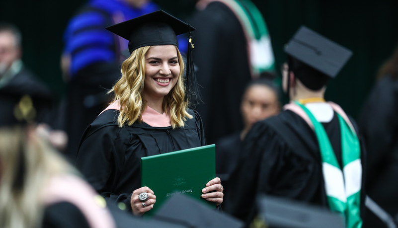 graduate with her degree