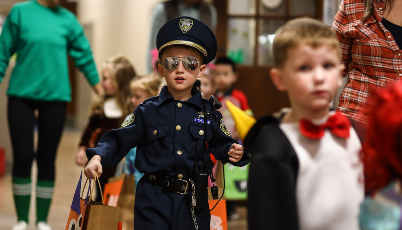 Pre-school children dressed up