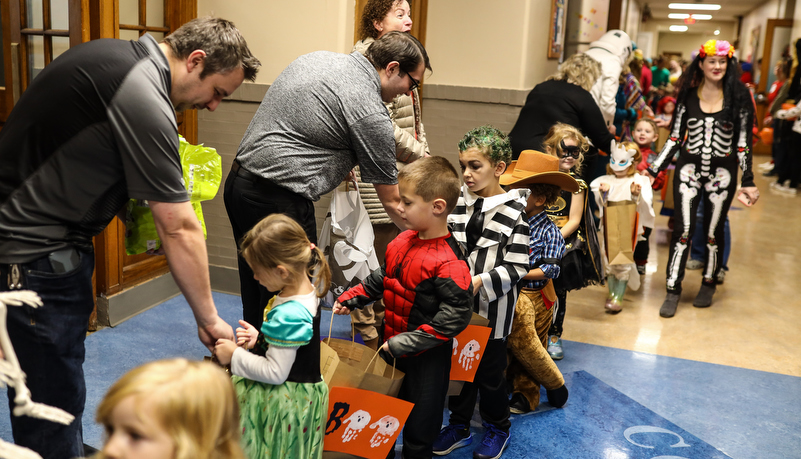 pre-school children dressed up