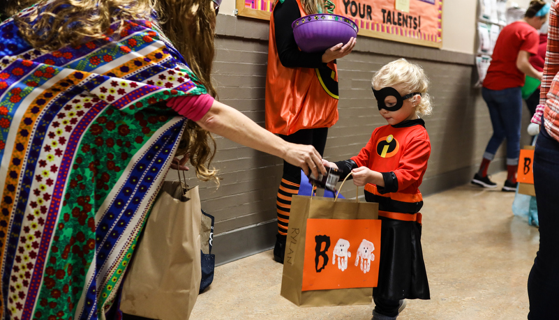 pre-school children dressed up