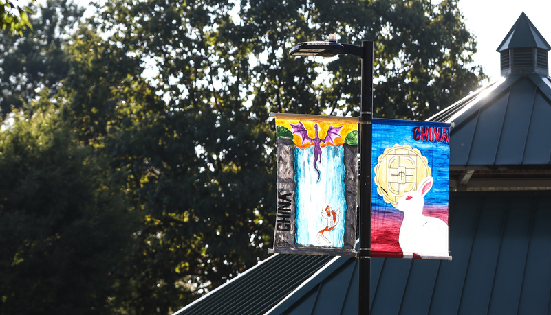 Banners on campus