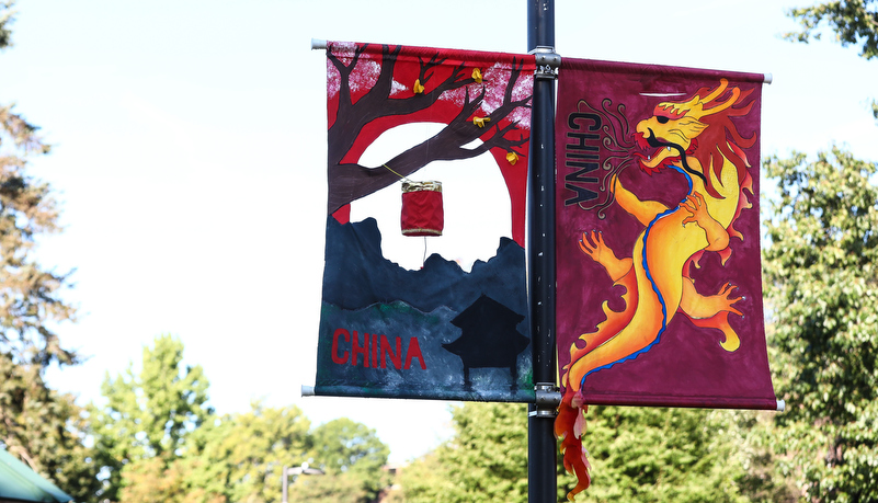 Banners on campus