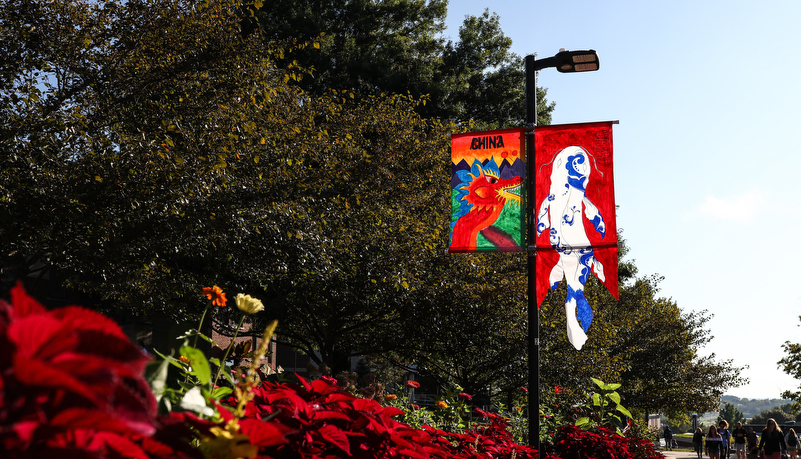 Banners on campus