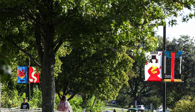 Banners on campus