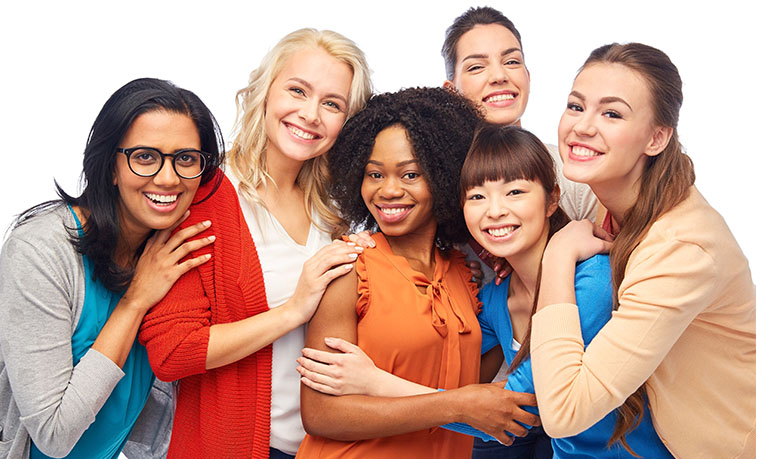 Group of diverse women