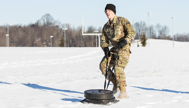 ROTC Cadets competing