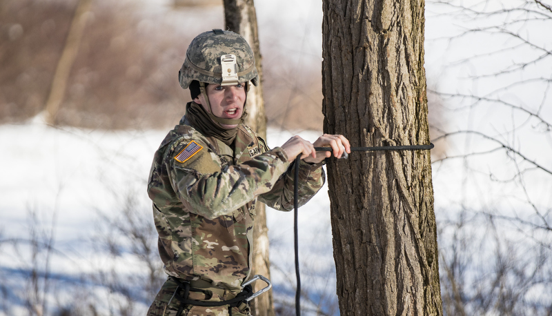 ROTC Cadets competing