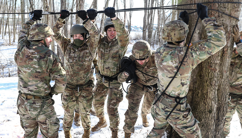 ROTC Cadets competing