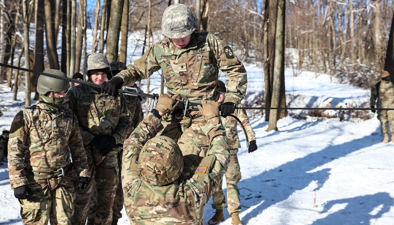 ROTC Cadets competing